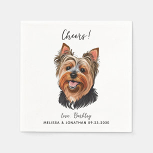 Serviette En Papier Cocktail Mariage de chien