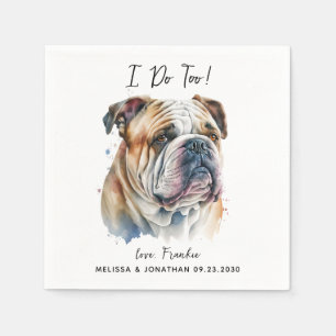 Serviette En Papier Cocktail Mariage de chien