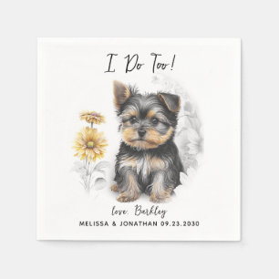 Serviette En Papier Cocktail Mariage de chien