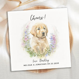 Serviette En Papier Cocktail Mariage de chien