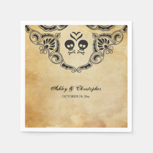 Serviette En Papier Cocktail Mariage Halloween Napkin - Gothique