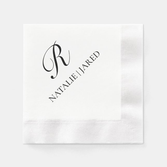 Serviette En Papier Cocktail Mariage personnalisable Napktail (Devant)