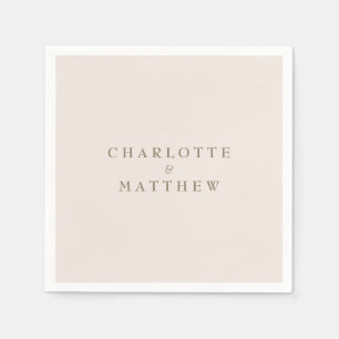 Serviette En Papier Cocktail Mariage pour mariée délavée