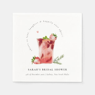 Serviette En Papier Cocktail Mariage Rose Fruité Margaríta