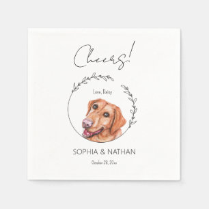 Serviette En Papier Cocktail Mariage simple Labrador Retriever Dog