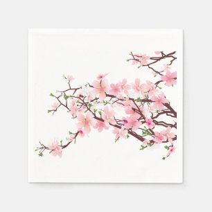 Serviette En Papier Cocktail Mariage Spring Cherry Blossoms