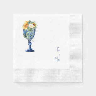 Serviette En Papier Cocktail Mariage toscan méditerranéen