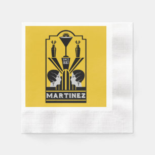 Serviette En Papier Cocktail Martinez Art Déco