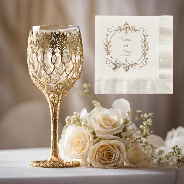 Serviette En Papier Cocktail minimaliste en coït blanc (Créateur téléchargé)