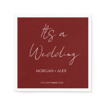 Cocktail minimaliste Mariage Maroon