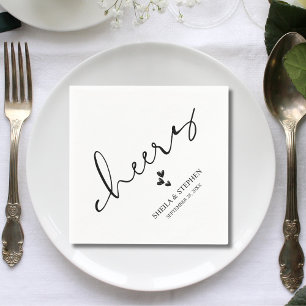 Serviette En Papier Cocktail minimaliste pour Mariage