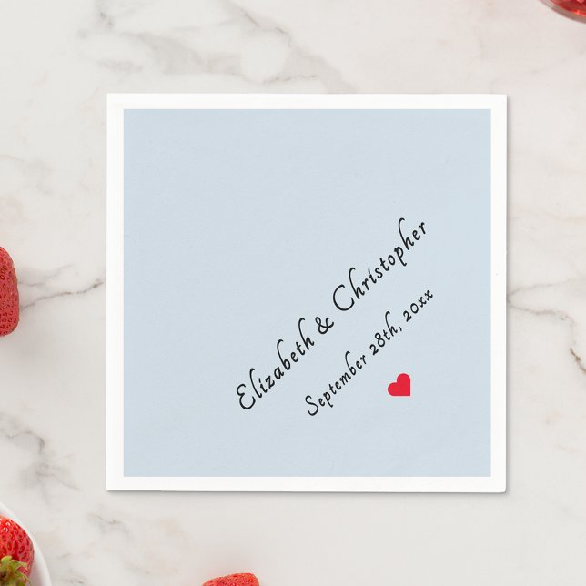 Serviette En Papier Cocktail Monogram Light Dusty Blue Wedding Party (Monogram Light Dusty Blue Wedding Party Cocktail Napkins)