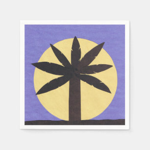 Serviette En Papier Cocktail Napkin avec un Palm Tree Design