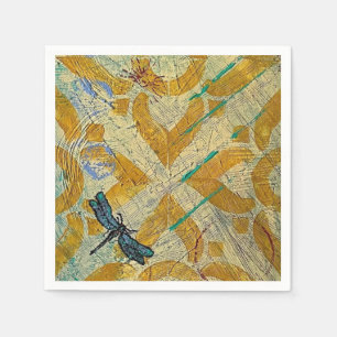 Serviette En Papier Cocktail Napkin Dragonfly