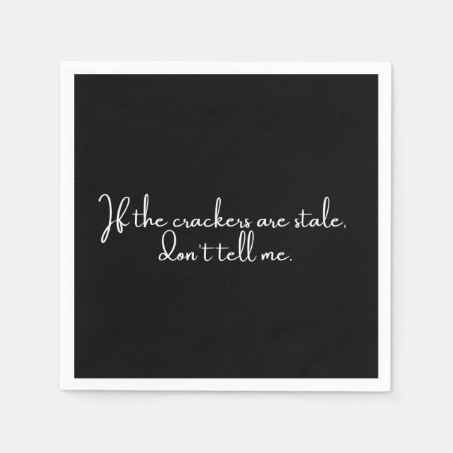 Serviette En Papier Cocktail napkin drôle fête noire (Devant)