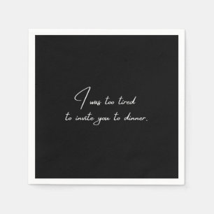 Serviette En Papier Cocktail napkin drôle fête noire