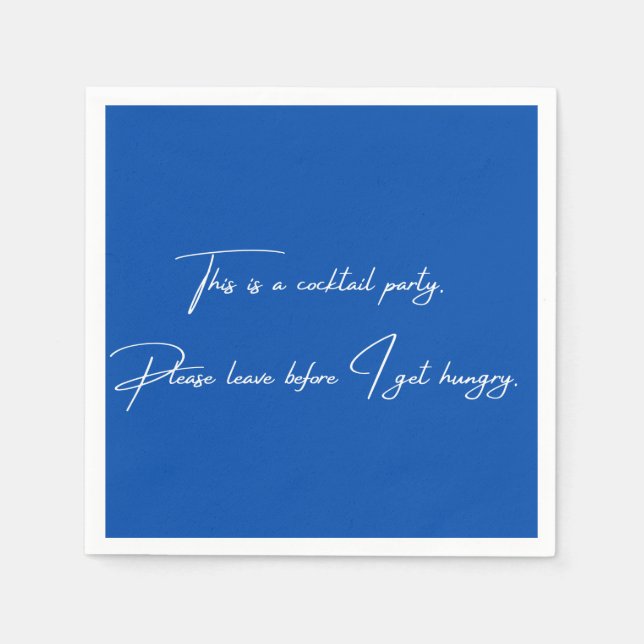 Serviette En Papier Cocktail napkin drôle fête noire (Devant)