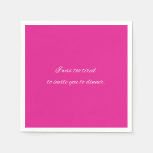 Serviette En Papier Cocktail napkin drôle fête rose