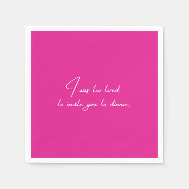 Serviette En Papier Cocktail napkin drôle fête rose (Devant)