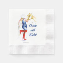 Cocktail Napkin-Sassy Cowgirl - Chicks with Kicks