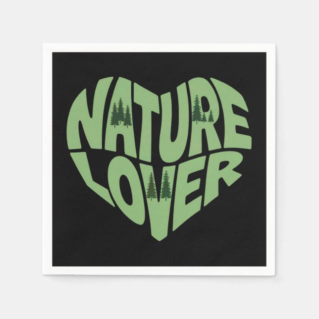 Serviette En Papier Cocktail Nature Lover Napkins (Devant)