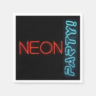 Serviette En Papier Cocktail Neon Party Napkin