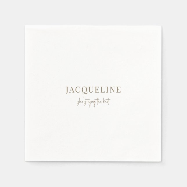 Serviette En Papier Cocktail Nœud Blanc (Devant)