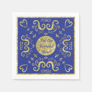 Serviette En Papier Cocktail Pâques Motif "Gold Elegant"