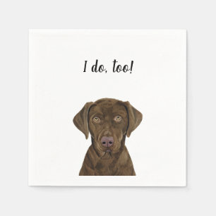 Serviette En Papier Cocktail personnalisé Chien Brown Napkin