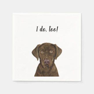 Serviette En Papier Cocktail personnalisé Chien Brown Napkin
