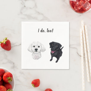 Serviette En Papier Cocktail personnalisé chien Napkin