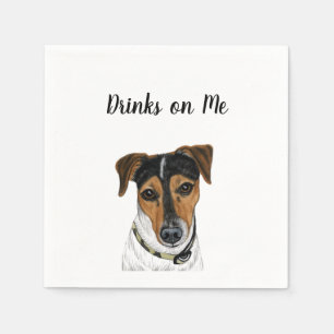 Serviette En Papier Cocktail personnalisé chien Napkin