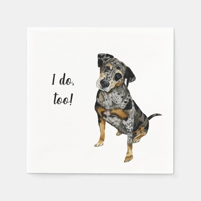 Serviette En Papier Cocktail personnalisé chien Napkin (Devant)