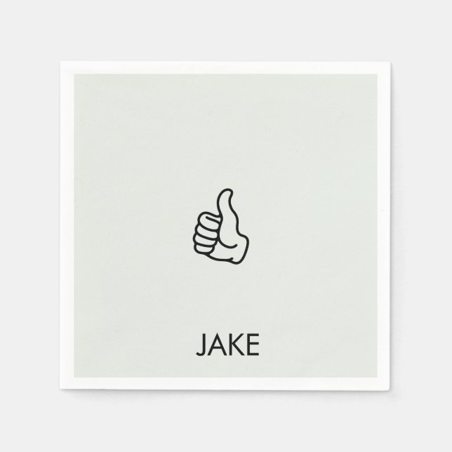 Serviette En Papier Cocktail Pouce en l'Air Personnalisé pour la Retra (Devant)