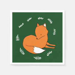 Serviette En Papier Cocktail Red Fox Napkin