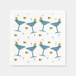 Serviette En Papier Cocktail rétro Martini Madness MiSiècle Napkins
