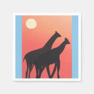 Serviette En Papier Cocktail serviettes avec design Giraffe