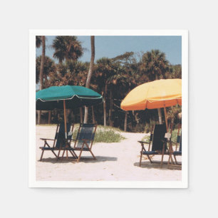 Serviette En Papier Cocktail serviettes avec une scène d'île