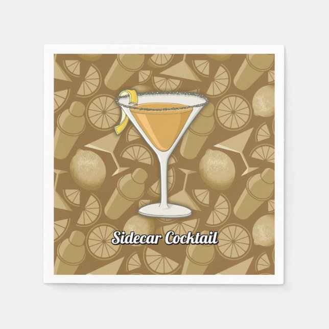 Serviette En Papier Cocktail Sidecar (Devant)