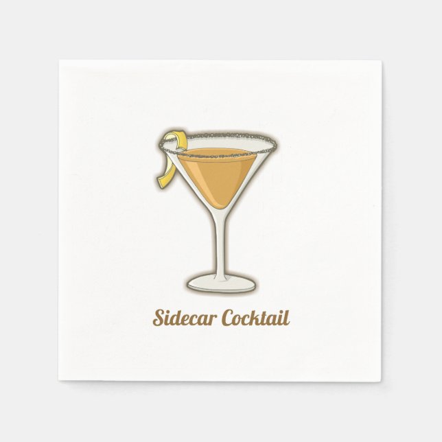 Serviette En Papier Cocktail Sidecar (Devant)