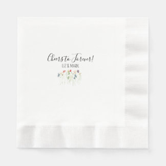 Serviette En Papier Cocktail simple Fleur sauvage Mariage serviettes