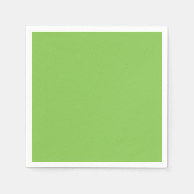 Serviette En Papier Cocktail Simple Vert Citron (Devant)