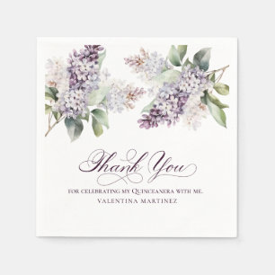 Serviette En Papier Cocktail sucré 16 violet Lilac Spring Flower