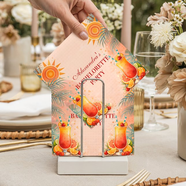 Serviette En Papier Cocktail Tequila Sunrise Coucher de soleil Enterre (Créateur téléchargé)