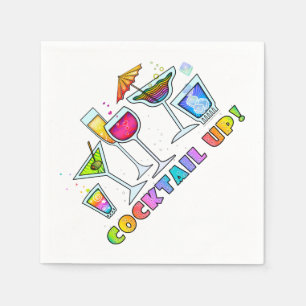 SERVIETTE EN PAPIER COCKTAIL UP PAPIER NAPKINS