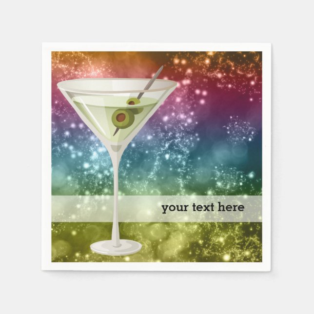 Serviette En Papier Cocktails (Devant)