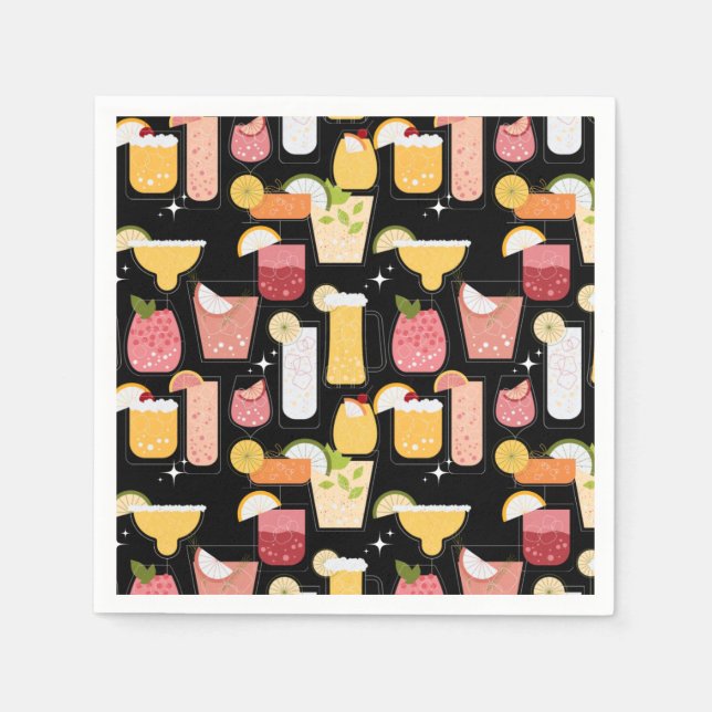 Serviette En Papier Cocktails (Devant)