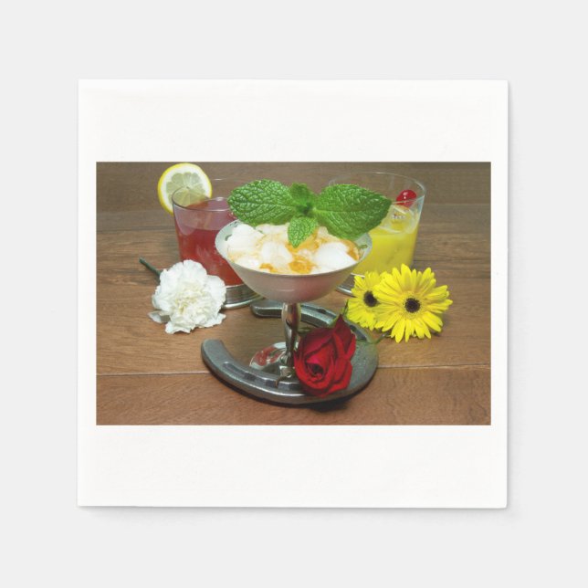 Serviette En Papier Cocktails du Triple Crown (Devant)