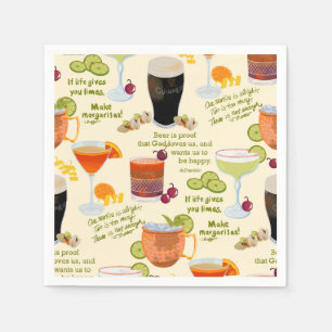 Serviette En Papier Cocktails et conversation