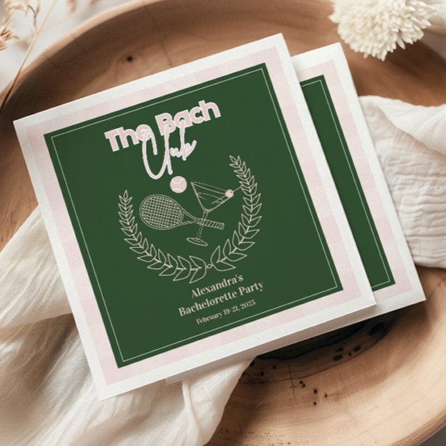 Serviette En Papier Cocktails Et Country Clubs Bachelorette (Créateur téléchargé)